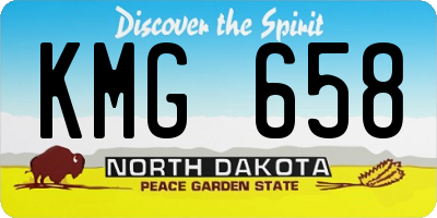 ND license plate KMG658
