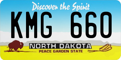 ND license plate KMG660