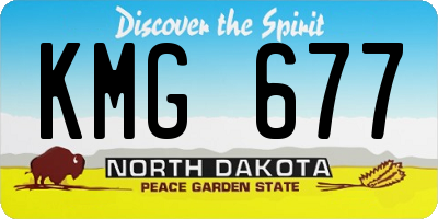 ND license plate KMG677