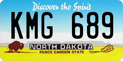 ND license plate KMG689