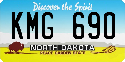ND license plate KMG690