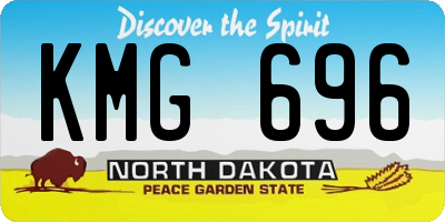 ND license plate KMG696