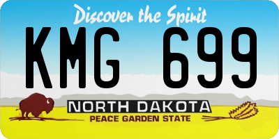 ND license plate KMG699