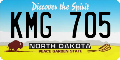 ND license plate KMG705