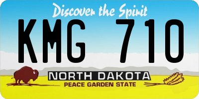 ND license plate KMG710