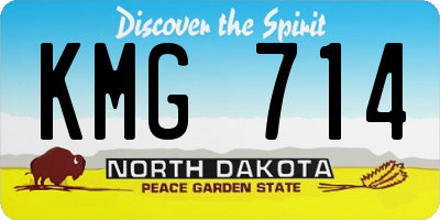 ND license plate KMG714