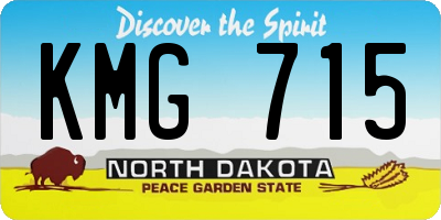 ND license plate KMG715