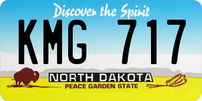ND license plate KMG717