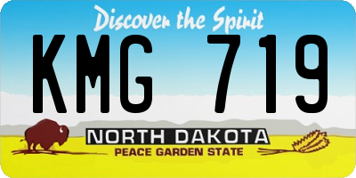ND license plate KMG719