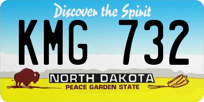 ND license plate KMG732