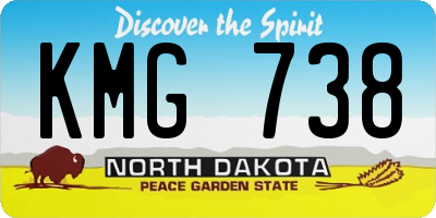 ND license plate KMG738