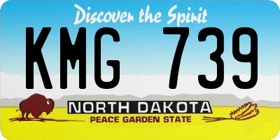 ND license plate KMG739