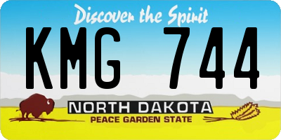 ND license plate KMG744