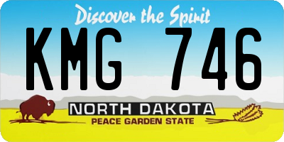 ND license plate KMG746