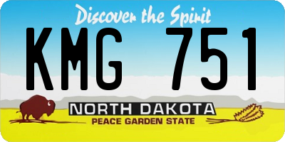 ND license plate KMG751