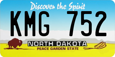 ND license plate KMG752