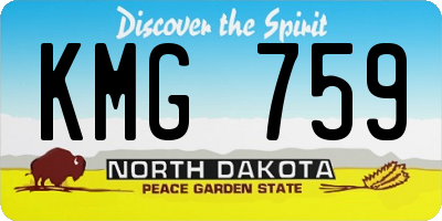 ND license plate KMG759