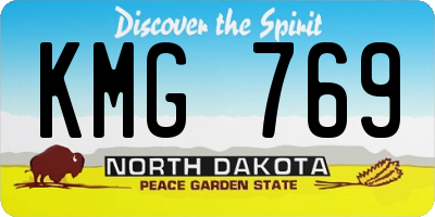 ND license plate KMG769