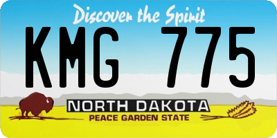 ND license plate KMG775