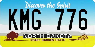 ND license plate KMG776
