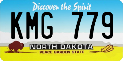 ND license plate KMG779