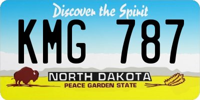 ND license plate KMG787