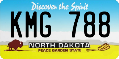ND license plate KMG788