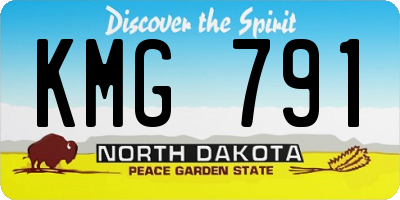 ND license plate KMG791