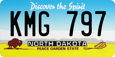 ND license plate KMG797