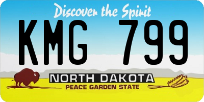 ND license plate KMG799