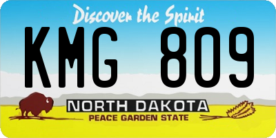 ND license plate KMG809