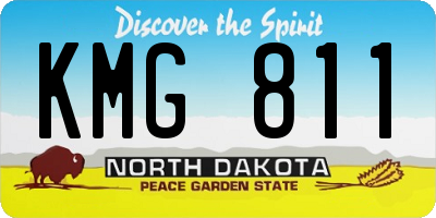 ND license plate KMG811