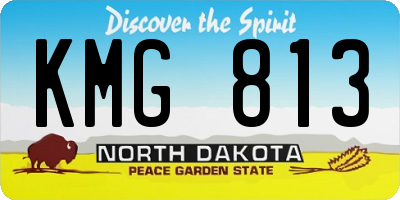ND license plate KMG813