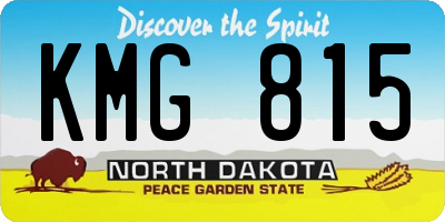 ND license plate KMG815