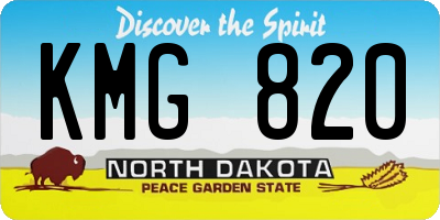 ND license plate KMG820