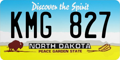 ND license plate KMG827