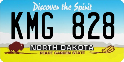 ND license plate KMG828