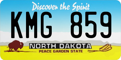 ND license plate KMG859