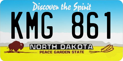 ND license plate KMG861