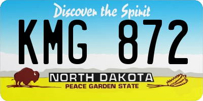 ND license plate KMG872
