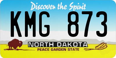 ND license plate KMG873