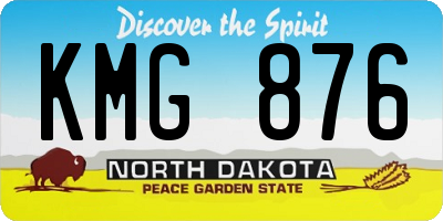 ND license plate KMG876