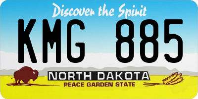 ND license plate KMG885