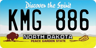 ND license plate KMG886