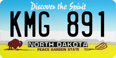 ND license plate KMG891