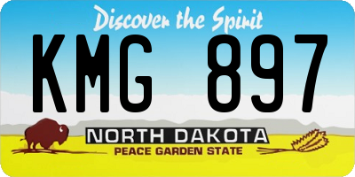 ND license plate KMG897