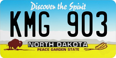 ND license plate KMG903