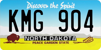 ND license plate KMG904