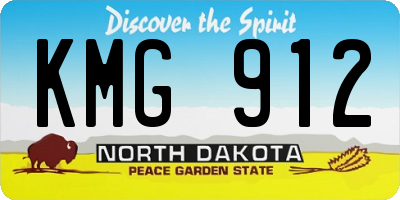 ND license plate KMG912