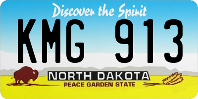 ND license plate KMG913